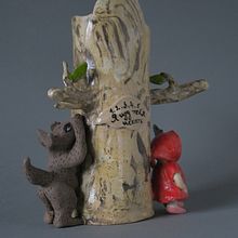 Ceramic illustration  and glazing with Paula Casella Biase. Ceramics, Children's Illustration, and Sculpture project by Sasha Stadnik - 04.21.2021