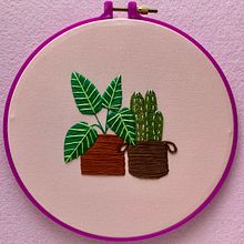 Plants on Pink. Un progetto di Ricamo di Felicia - 21.04.2021