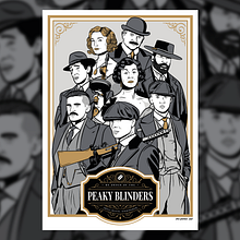 Peaky Blinders. Un proyecto de Diseño, Diseño de carteles, Diseño gráfico, Ilustración editorial, Ilustración tradicional, Ilustración digital e Ilustración vectorial de mikigraphics - 21.04.2021