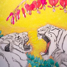 "Tambien somos animales" . Serie de cuadros en tecnica mixta.. Un proyecto de Dibujo artístico e Ilustración tradicional de Maica Gv - 22.04.2021