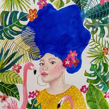 Para flamenca, yo. Un proyecto de Pintura a la acuarela de Berta Balaguer (Ilustradora de Acuarela) - 22.04.2021