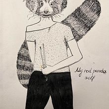 Animalise yourself :: My Red Panda Self. Children's Illustration, and Drawing project by Eleni Konstantinidou - 04.22.2021