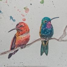 Mi Proyecto del curso: Acuarela artística para ilustración de aves. Un progetto di Pittura ad acquerello di Eli Candiani - 22.04.2021