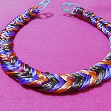  N E C K L A C E - D I Y.  COLLAR TRENZADO A MANO  -  REALIZADO CON TÉCNICAS APRENDIDAS EN EL CURSO DE CREACIÓN DE JOYERÍA TEXTIL.. Accessor, and Design project by LAURA - 04.22.2021