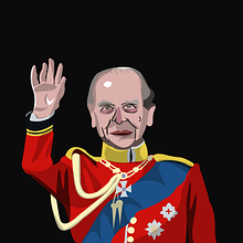 Prince Philip. Digital Drawing project by Francisco Bonett - 04.22.2021