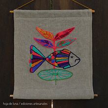 El pez : Introducción al bordado en relieve. Embroider, and Traditional illustration project by Dani JO - 04.22.2021