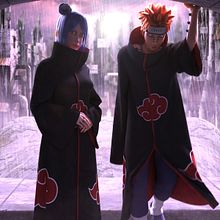Konan & Pain - Amegakure. Un projet de 3D, Animation 3D, Conception de personnages 3D, Modélisation 3D , et Rigging de Maite Gómez García - 23.04.2021