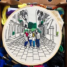 Bordado lineal basado en una foto. Embroider project by nati_vasquez_1 - 04.23.2021