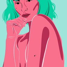 pinkgirl. Un proyecto de Ilustración tradicional de Enrique José Jiménez Rabadán - 23.04.2021