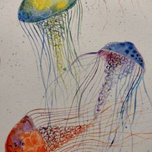 Jellyfish. Un proyecto de Pintura a la acuarela de ashbourn - 23.04.2021