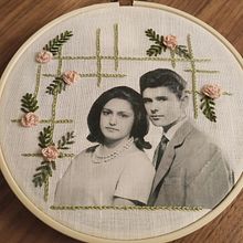 Mi Proyecto del curso : Bordado en fotografías sobre tela. Embroider project by Adely Madrid - 04.24.2021