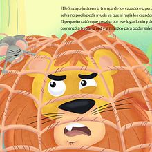 El león y el ratón: Ilustración digital para cuentos infantiles . % Alan Rodriguez tarafından hazırlanan Dijital Çizim, Editör, al Tasarım, Çocuk İllüstras, Ve onu projesi - 04.23.2021