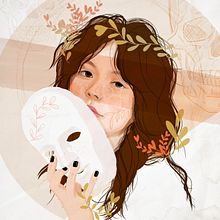 Behind the mask. Un proyecto de Ilustración tradicional y Dibujo de Retrato de Maria Ingram - 24.04.2021