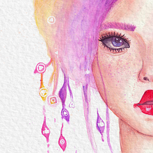 Retrato ilustrado en acuarela. Un progetto di Creatività, Disegno artistico, Disegno di ritratti, Disegno digitale, Design, Design digitale e Disegno a matita di Katerina Kaleta - 24.04.2021