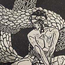Coatlicue ~ Madre del sol. Design de personagens, Estampagem e Ilustração tradicional projeto de Aurea Argelia García Castañeda - 25.04.2021