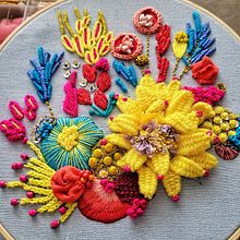 Mi Proyecto del curso: Técnicas avanzadas de bordado: puntadas y composiciones con volumen. Arts, Crafts, Embroider, and Sewing project by MÓNICA MONTORO - 04.24.2021