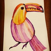 Proyecto tucán acuarela. Projekt z dziedziny Trad, c i jna ilustracja użytkownika Desirée Serna - 01.04.2021
