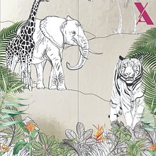 jungle illustration. Un proyecto de Ilustración infantil, Ilustración tradicional, Interiorismo y Diseño de interiores de Yasmina - 10.06.2020