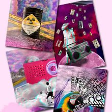 Radio | Postales. Design, Graphic Design, Collage, and Digital Design project by Valeria Salvador - 04.25.2021