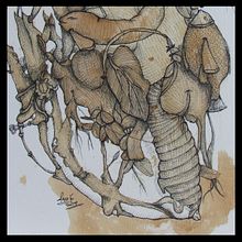 Ethiopía Marina - Serie cafeína. Un progetto di Disegno artistico e Illustrazione con inchiostro di Jorge A. Merino - 25.04.2021