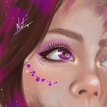 Shiny Eyes. Sketching, Creativit, Artistic Drawing, Digital Drawing, and Traditional illustration project by Nathalia Pérez - 04.23.2021