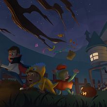 Treat or trick . Un projet de Illustration jeunesse, Illustration numérique, Peinture numérique, Stor , et telling de lemoel.kevin - 25.04.2021