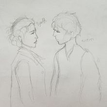 Little Women 2019: Jo and Laurie sketch . Projekt z dziedziny Projektowanie postaci, Ilustracje dla dzieci, Concept art, Kreat, wność, R, sunek anatomiczn,  Sztuki piękne, Trad, c, jna ilustracja, Portret, Sketchbook, Sketching, Stor i telling użytkownika Kyra H. - 24.04.2021