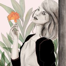 FLOR. Un proyecto de Dibujo a lápiz, Dibujo digital y Pintura a la acuarela de pat mendo - 25.04.2021