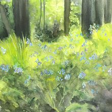 Bluebells of Happiness. Watercolor Painting project by Susan Singer - 04.25.2021