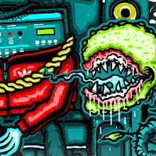 OSUK MX - Habemus Drums Vol. 3. Concept Art, Digital Drawing, Traditional illustration, Social Media Design, Digital Illustration, Instagram, and Digital Painting project by Luis Ángel Aguilar Banda - 01.10.2021