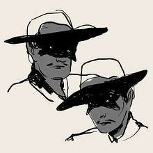 Concha Pérez y Antonio Galvan . Desen digital de Gabriela Zumbado - 04.25.2021