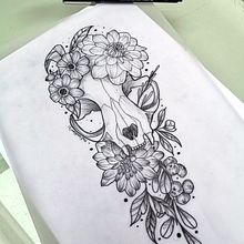 Botanical tattoo with pointillism tattoo design Ein Projekt aus dem Bereich Traditionelle Illustration, Tattoodesign und Botanische Illustration von Mentiradeloro Esther Cuesta - 24.04.2021