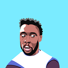Chadwick Boseman. Digital Drawing project by Francisco Bonett - 04.25.2021
