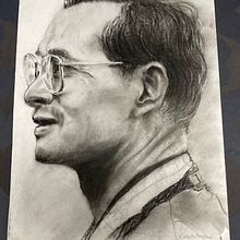 King Bhumibol King of Kings. Traditional illustration project by Sea Phong - 01.17.2018