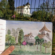 Paseo por mi pueblo. Un proyecto de Ilustración tradicional de Carme Farrerons - 25.04.2021