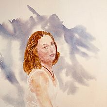 My project in Artistic Portrait with Watercolors course--inspired by your teachings--thank you. Un proyecto de Ilustración tradicional de cappiellolou - 25.04.2021
