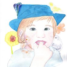 Jacob, my grandson, Illustrated Portrait in Watercolor course. Un proyecto de Pintura a la acuarela de Vilma Belen-Pettorino - 25.04.2021