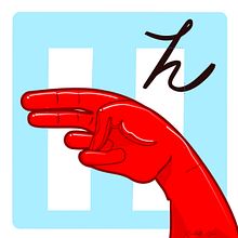 36 days of type, versión lenguaje de Señas.. Un progetto di Illustrazione tradizionale, Lettering digitale, Design digitale e Disegno digitale di Rachell Ham - 13.04.2021