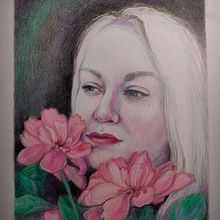 New project "Flowers of hope"Paper,A4, colour pencils(15.04.2021). Artistic Drawing project by Juli Tokarenko - 04.25.2021