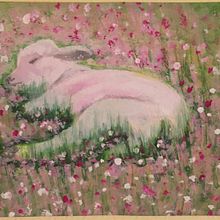 "Sleeping Lamb". Een project van Schilderen met gouache van Nathalie Flores - 12.05.2020