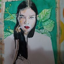 Retrato en acuarela . . Fine Arts, Creativit, Portrait Drawing, Portrait Photograph, and Watercolor Painting project by Andrea Salas Contreras - 04.26.2021