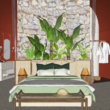 Design de Interiores: BOUTIQUE HOTEL. Interior Architecture, and Architectural Illustration project by Júlia Schneider - 04.26.2021