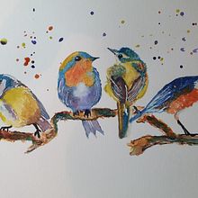 My project in Artistic Watercolour Techniques for Illustrating Birds . Un projet de Aquarelle de Jacqueline - 26.04.2021