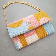 Embellished Punch Needle Clutch Purse. Accessor, Design, Embroider, and Fiber Arts project by Micah Clasper-Torch - 04.27.2021