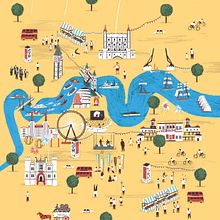 Totally Thames. Traditional illustration, and Poster Design project by Alex Foster - 05.27.2013