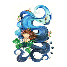 My project in Watercolor Techniques for Dreamlike Illustrations course. Traditional illustration, and Watercolor Painting project by Wyanne van der Schuur - 04.27.2021