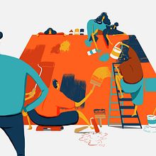 Mutualist Creatives - Editorial Illustration. Un progetto di Illustrazione tradizionale, Design editoriale, Illustrazione digitale e Storytelling di archieeka - 27.04.2021
