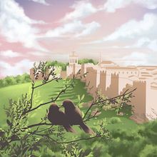 Ilustración de portada para el libro "Ávila amorosa" Ein Projekt aus dem Bereich Traditionelle Illustration und Digitale Illustration von Gris Medina - 23.04.2020