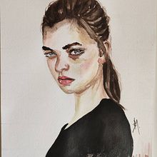 My project in Watercolor Portrait from a Photo course. Un progetto di Pittura ad acquerello di Zornitsa Markova - 28.04.2021