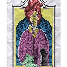 “Para un alma eterna cada piedra es un Altar” . Colagem e Ilustração tradicional projeto de Said Perez Amelco - 28.04.2021
